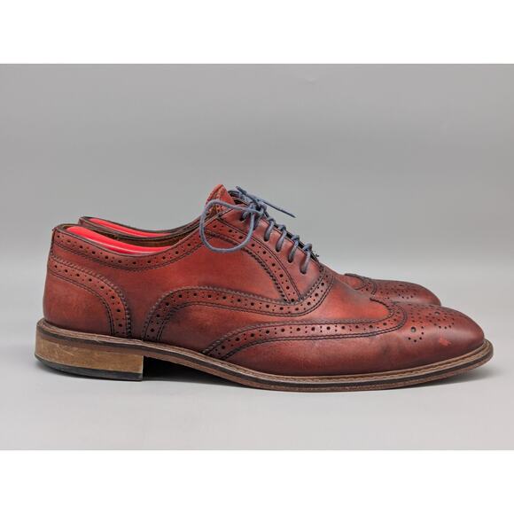 Mercanti Fiorentini Cuoio Italy Wingtip Oxford Shoes Ox Blood Size 10 M main image 9